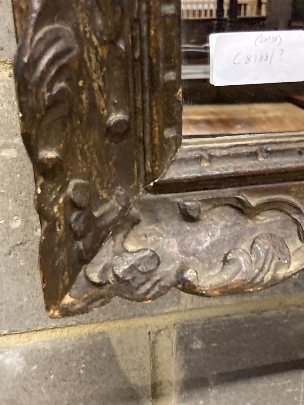 A Victorian style rectangular wall mirror, width 84cm height 100cm